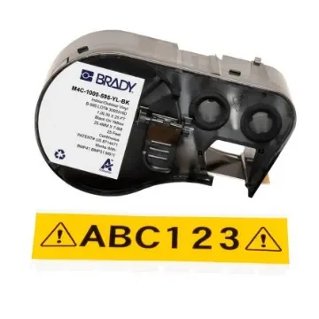 Brady B-595 on Black on Yellow Label, 25.40 mm Width - M4C-1000-595-YL-BK product image