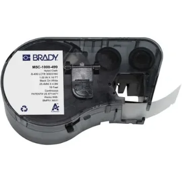 Brady B-499 on Black on White Label, 25.40 mm Width - M5C-1000-499 product image