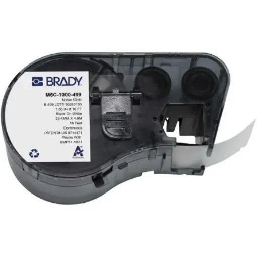 Brady B-499 on Black on White Label, 25.40 mm Width - M5C-1000-499 product image