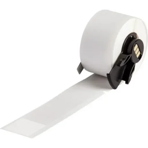 Brady B-417 White, Transparent Label, 25.40mm Width, 25.40mm Height, 100 Qty - M6-23-417 product image