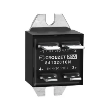 Crouzet GN Mini Series Solid State Relay, 20 A Load, Panel Mount, 280 V ac Load, 30 Vdc Control - 84132010N product image