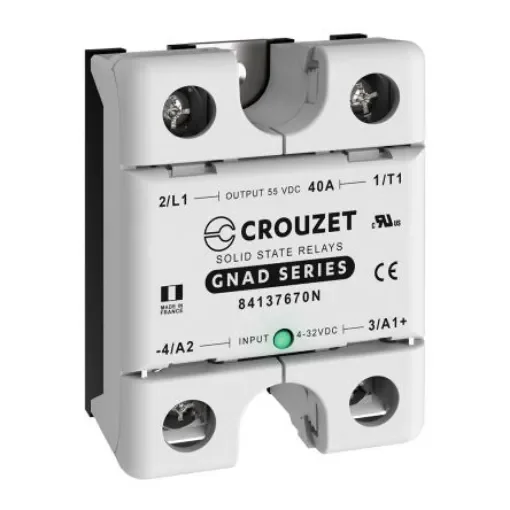 Crouzet GNAD Series Solid State Relay, 40 A Load, Panel Mount, 55 Vdc Load, 32 Vdc Control - 84137670N product image