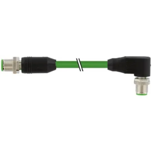 Murrelektronik Limited Right Angle Male 4 way M12 to Straight Male 4 way M12 Sensor Actuator Cable, 3m - 7000-44541-7960300 product image