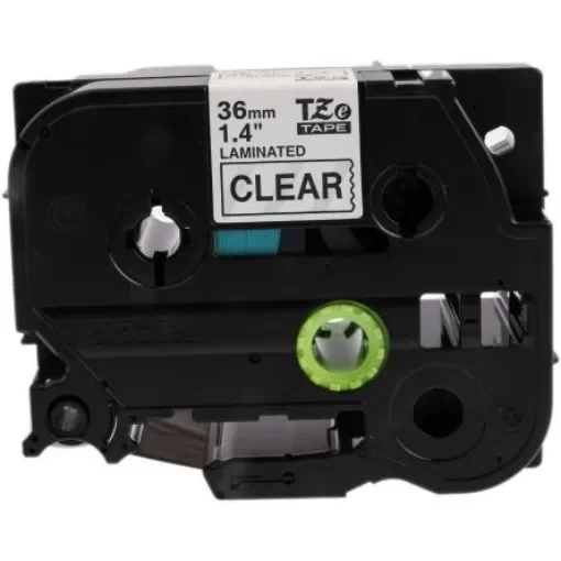 Brother Black on Clear Label Printer Tape, 8 m Length, 36 mm Width - TZE161 product image
