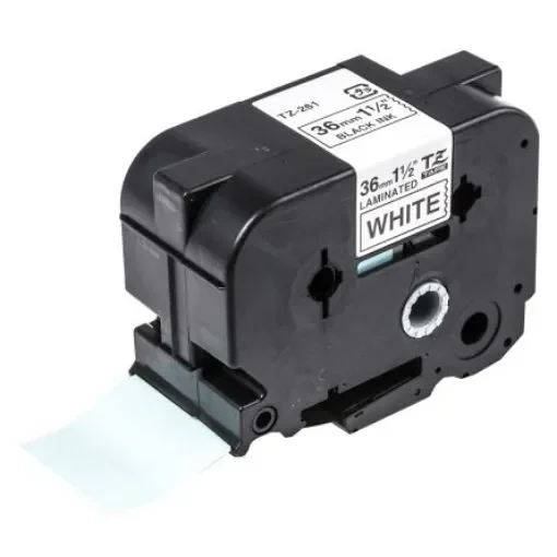 Brother Black on White Label Printer Tape, 8 m Length, 36 mm Width - TZE-261 product image
