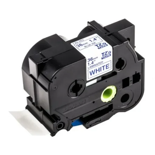 Brother Blue on White Label Printer Tape, 8 m Length, 36 mm Width - TZE-263 product image