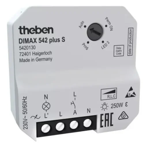 Theben DIMAX 542 Dimming Controller Dimming Controller, Flush Mount Mount, 230 V ac - 5420130 product image