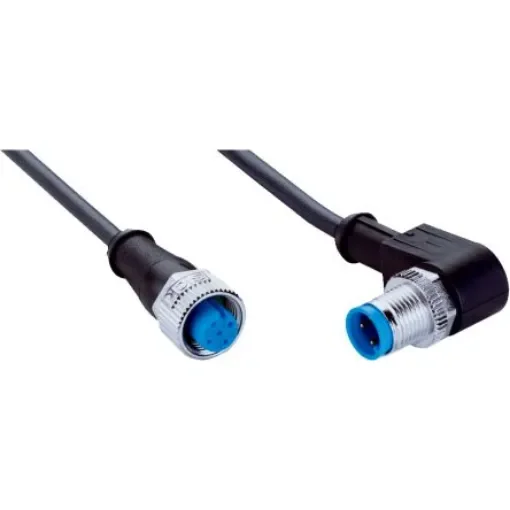 SICK Straight Female 4 way M12 to Right Angle Male 4 way M12 Connector & Cable, 15m - YF2A14-150UB3N2A14 product image