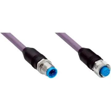 SICK Straight Female 12 way M12 to Straight Male 4 way M12 Connector & Cable, 5m - YF2A2B-050S01M2D24 product image