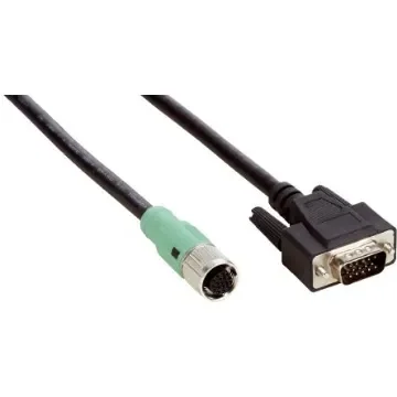 SICK Straight Female 17 way M12 to Straight Male 15 way 15 Pin D-sub Connector & Cable, 2m - YF2AAD-020VD5MHDAC product image