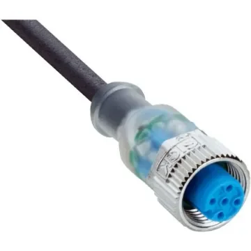 SICK Straight Female 4 way M12 to Connector & Cable, 5m - YH2A14-050UB3XLEAX product image