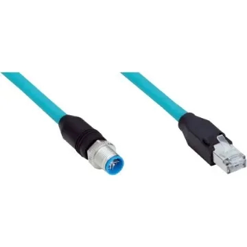 SICK Straight Male 8 way M12 to Straight Male 8 way RJ45 Connector & Cable, 10m - YM2X18-100EG2MRJA8 product image