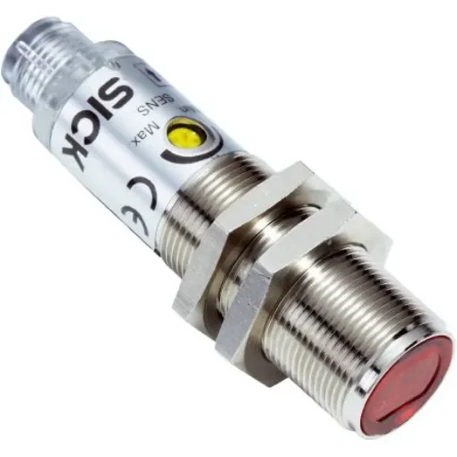 SICK Through Beam Photoelectric Sensor, Cylindrical Sensor, 28 m Detection Range - VSE180-2N42432 product image