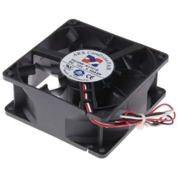 ARX CeraDyna Series Axial Fan, 12 V dc, DC Operation, 195m³/h, 15W, 1.25A Max, 92 x 92 x 38mm - FD1290-A3151G2AL product image