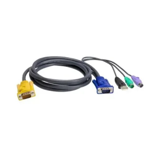 Aten Male 6 Pin Mini-DIN, USB A, VGA to Male SPHD KVM Cable - 2L-5303UP product image