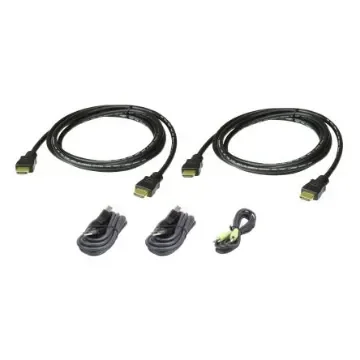 Aten Male 3.5mm Audio Jack, HDMI, USB A to Male 3.5mm Audio Jack, HDMI, USB B KVM Cable - 2L-7D02UHX5 product image