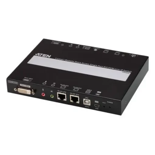 Aten Port USB DVI KVM Switch, 3.5 mm Jack 1920 x 1200 Maximum Resolution - CN9600 product image