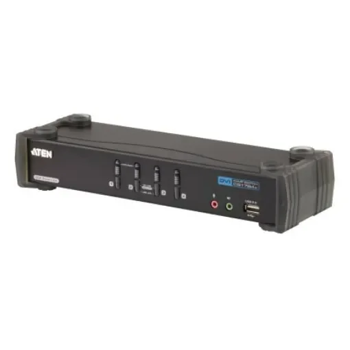 Aten 4 Port USB DVI KVM Switch, Stereo 2560 x 1600 Maximum Resolution - CS1784A product image