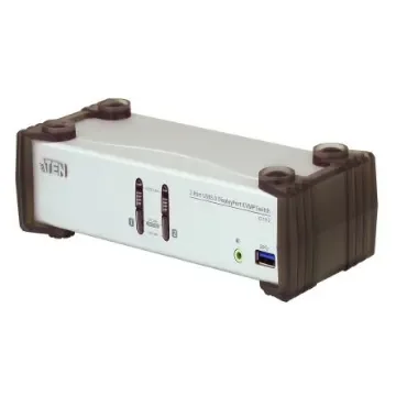 Aten 2 Port USB DisplayPort KVM Switch, Stereo 3840 x 2160 Maximum Resolution - CS1912 product image