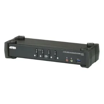 Aten 4 Port USB DisplayPort KVM Switch, Stereo 4096 x 2160 Maximum Resolution - CS1924 product image