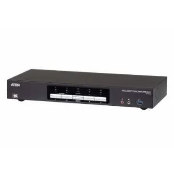 Aten 4 Port USB DisplayPort KVM Switch, 3.5 mm Jack 4096 x 2160 Maximum Resolution - CS1944DP product image