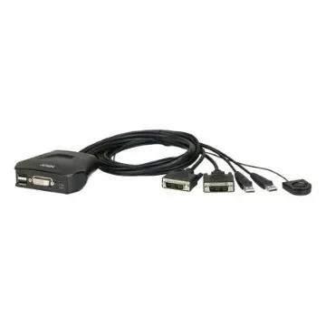 Aten 2 Port USB DVI KVM Switch, 1920 x 1200 Maximum Resolution - CS22D product image