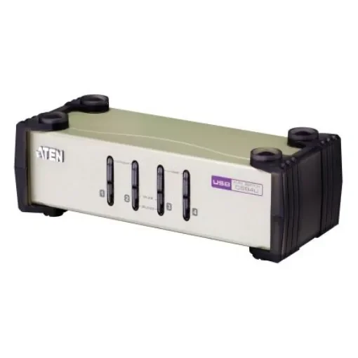 Aten 4 Port USB VGA KVM Switch, 2048 x 1536 Maximum Resolution - CS84U product image