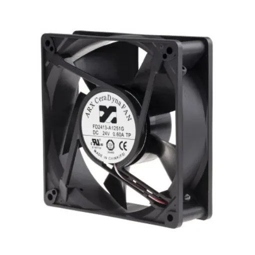 ARX CeraDyna Series Axial Fan, 24 V dc, DC Operation, 333m³/h, 20.4W, 1.7A Max, 127 x 127 x 38mm - FD2413-A1251G2AL product image