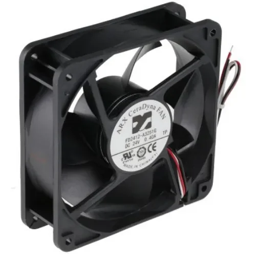 ARX CeraDyna Series Axial Fan, 24 V dc, DC Operation, 227.7m³/h, 7.2W, 300mA Max, 120 x 120 x 38mm - FD2412-A3251G2AL product image
