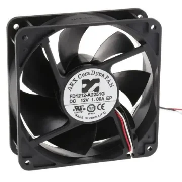 ARX CeraDyna Series Axial Fan, 12 V dc, DC Operation, 290.3m³/h, 10.8W, 900mA Max, 120 x 120 x 38mm - FD1212-A2251G2AL product image