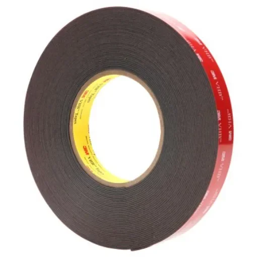 3M 5925, 710021 Black Foam Tape, 6.0mm x 66.0m, 0.60mm Thick - 7100211824 product image
