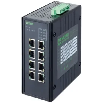 Murrelektronik Limited 58 Series DIN Rail Mount Network Hub, 8 RJ45 Ports, 1000Mbit/s Transmission, 24V dc - 58193 product image