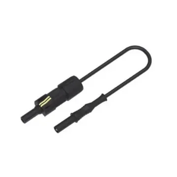 Electro PJP Test Leads, 40A, 1.5kV, Black, 100mm Lead Length - PVFG2317AuNi-100N product image