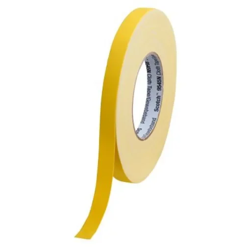 3M Scotch 9545N Cloth Tape, 50m x 15mm, Yellow - 7000062736 product image