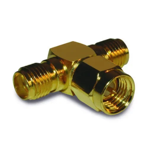Amphenol RF Tee SMA Connector SMA Socket to SMA Jack 18GHz - SMA9073A1-3GT50G-50 product image