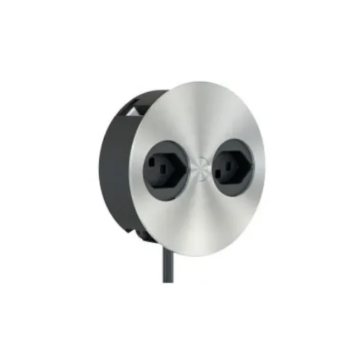 B3 Cable Solutions Silver 2 Gang Plug Socket - 931.008 product image
