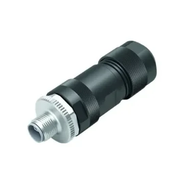 binder Connector, 4 Contacts, Cable Mount, M12 Connector, Plug, Male, IP67, 813 Series - 99 0639 29 05 product image