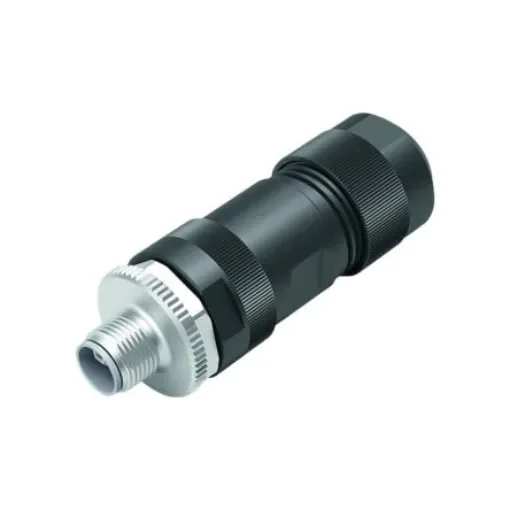 binder Connector, 4 Contacts, Cable Mount, M12 Connector, Plug, Male, IP67, 813 Series - 99 0639 29 05 product image