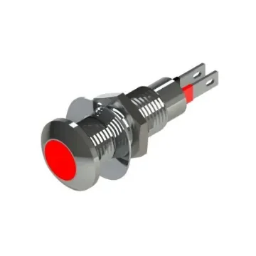 Marl 524 Series Red Panel Mount Indicator, 2V, 8.1mm Mounting Hole Size, Faston, Solder Lug Termination, IP67 - 524-501-23 product image