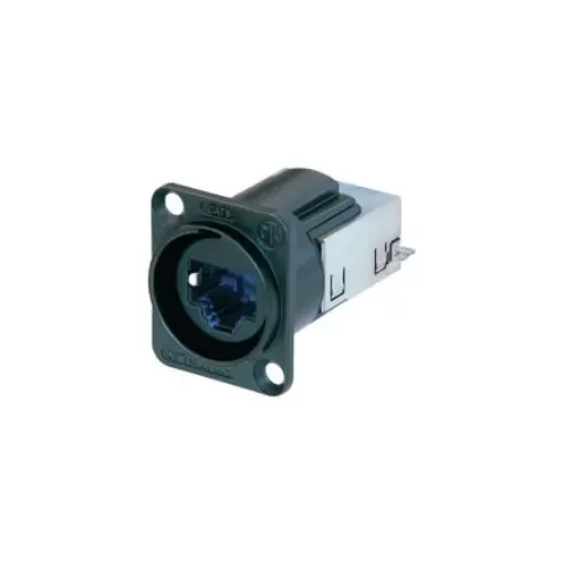 Neutrik NE8FDY Series Socket Ethernet Connector, Panel Mount, Cat6 1 Port 8 -Way - NE8FDY-C6-B product image