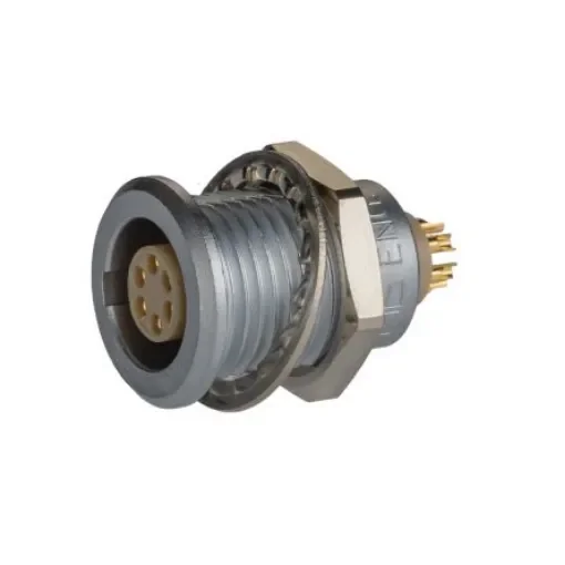 LEMO Circular Connector, 6 Contacts, Panel Mount, Socket, Female, IP50, 1B Series - ENG.1B.306.CLL product image