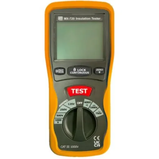 Catu MX-720 Insulation Tester, 1000V dc Max, 2000MO Max, Cat III 1000V product image