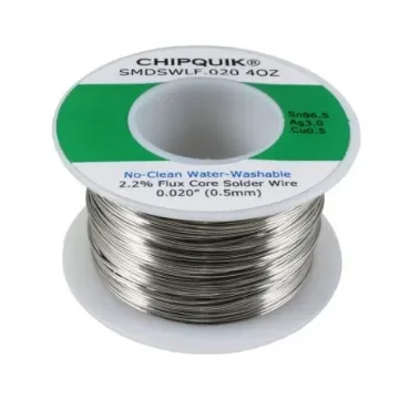 CHIPQUIK Wire, 0.5mm Solder, 217-220°C Melting Point - SMDSWLF.020 4OZ product image