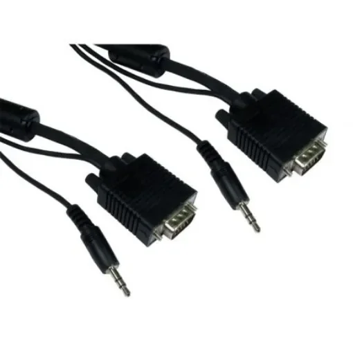 RS PRO Male 3.5mm Stereo Jack, SVGA to Male 3.5mm Stereo Jack, SVGA SVGA Cable, 10m - 2863278 product image
