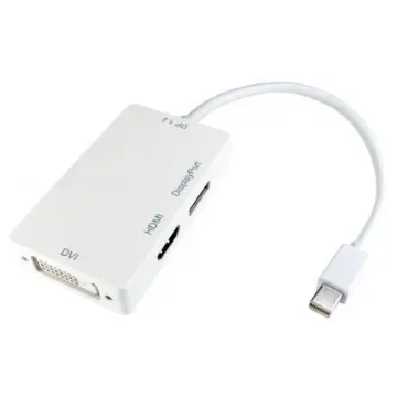 RS PRO HDMI Adapter, Male DisplayPort to Female DisplayPort, DVI, HDMI - 2863361 product image