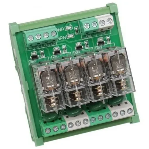 Seeit DIN Rail Power Relay, 24V Coil, 10A Switching Current, SPDT - DIN-RELAY04-24V product image