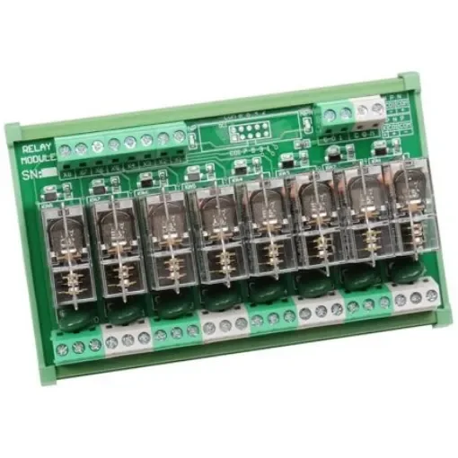Seeit DIN Rail Power Relay, 24V Coil, 10A Switching Current, SPDT - DIN-RELAY08-24V product image