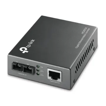 TP-Link RJ45 Ethernet Media Converter, Multi Mode, 10/100/1000Mbit/s, Half/Full Duplex 0.55km - MC200CM product image