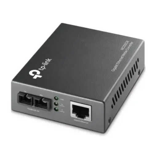 TP-Link RJ45 Ethernet Media Converter, Multi Mode, 10/100/1000Mbit/s, Half/Full Duplex 0.55km - MC200CM product image
