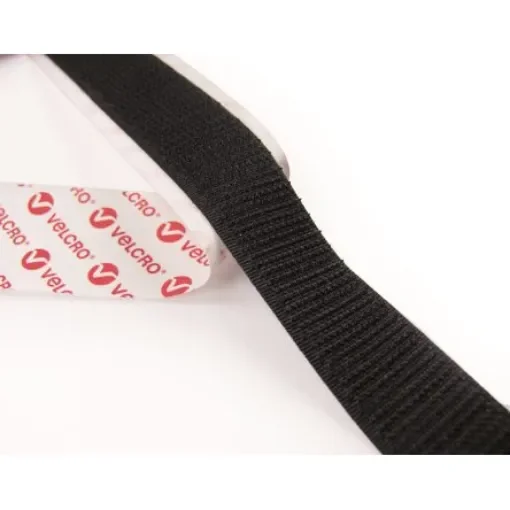 Velcro Adhesive Black Hook & Loop Tape, 20mm x 2.5m - VEL-EC60215 product image